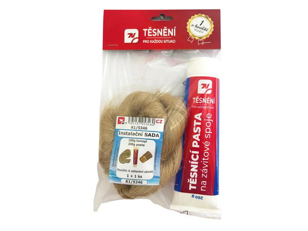 Sada instalační konopí 100g+ pasta 200g Těsnění Nývlt