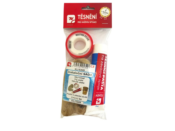 Sada instalační konopí 50g+ pasta 75g+páska PTFE Těsnění Nývlt